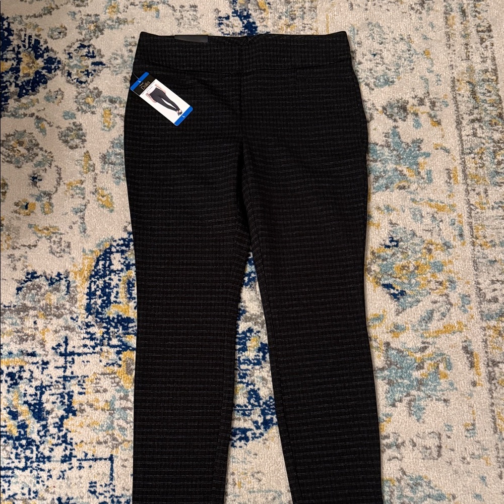 Dalia Black Checkered Pants